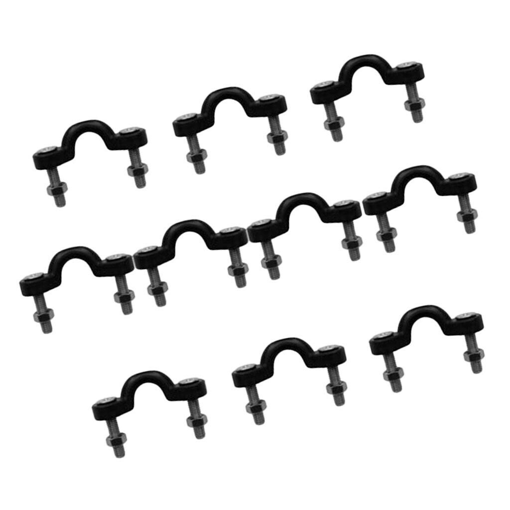 10 Pieces Kayak Boat Deck Loop Pad Eye with Screws Nuts Rigging Accessories