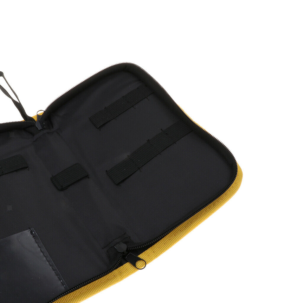 Durable Barber Hairdressing Bag Barber Leather Bag Beauty Brushes Kit Yellow