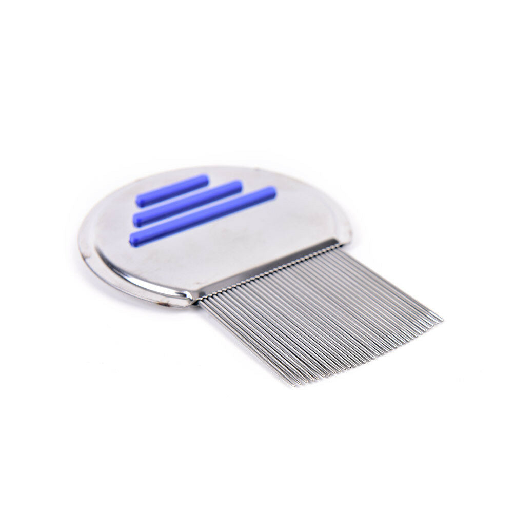 2 Colors Lice Nit Comb Get Down Removal Stainless Steel Metal Head and Tee J Fx