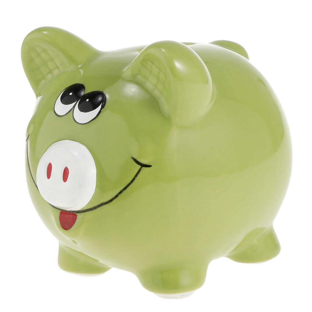 Ceramic piggy bank creative piggy bank classmate birthday gift Green