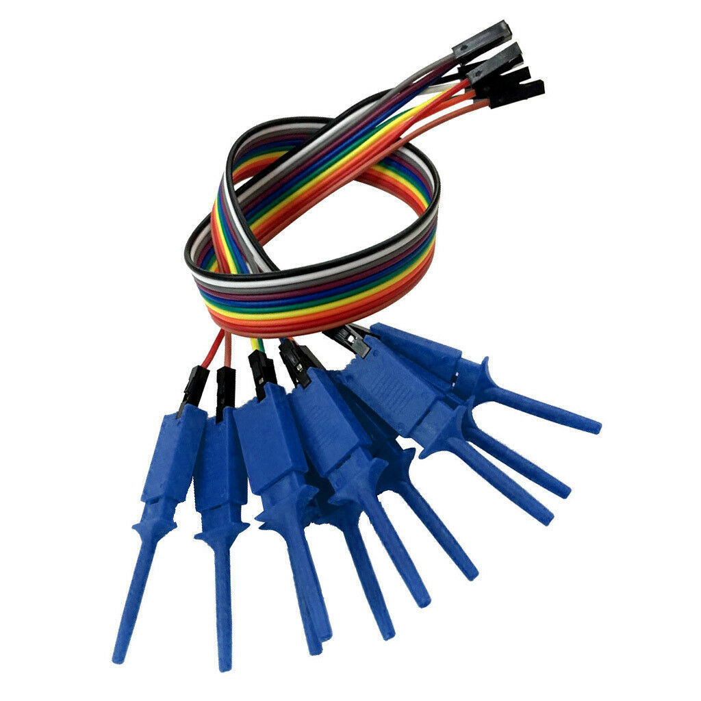 New Logic Analyzer Test Hook Clip Line 10 Pins Tool, Blue