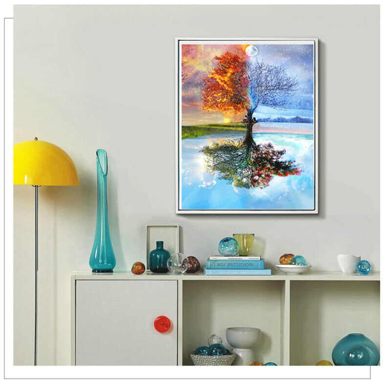 DIY 5D Diamond Painting Landscape Tree Full Drill Square Embroidery Art Picture
