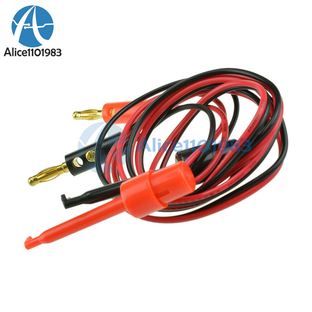 10Pair Small Banana Plug To Test Hook Clip Probe Lead Cable For Multimeter