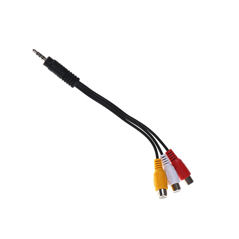28cm 3.5mm jack av male to 3rca female audio video cable cord  stereo adap.l8