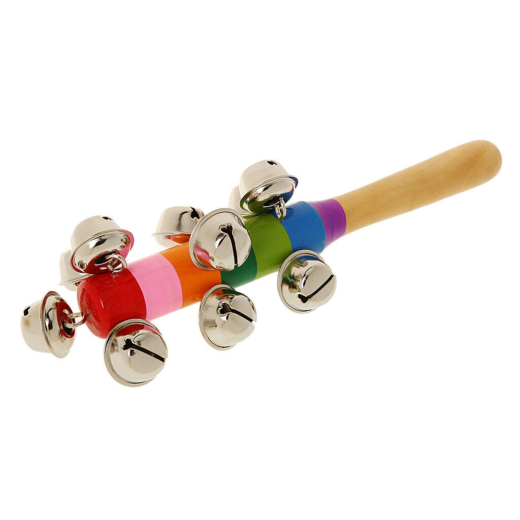 Party Concert Wood Tambourine Handbell Jingles Rhythm Percussion Toys Gift
