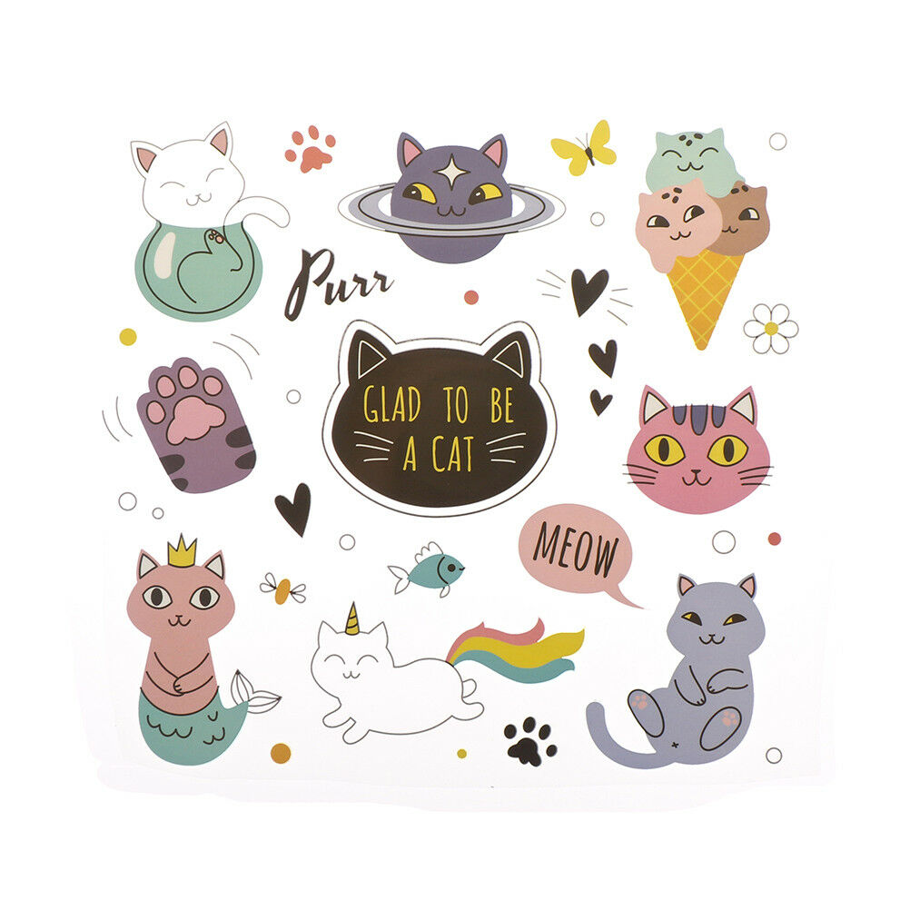 iron on patches cat heat transfer badges washable clothing deco diy appli.l8