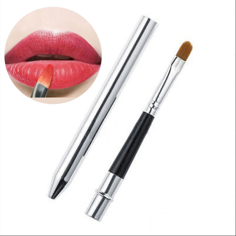 Portable Smooth Travel Retractable Lip Brush Makeup Cosmetic Lipstick Glos.l8