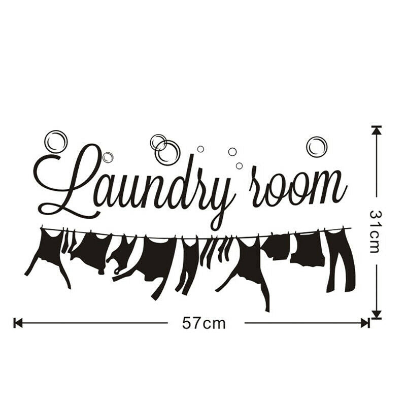 Laundry Room Door Home Decoration Quote Vinyl Wall Decals Art Stickers Re.l8