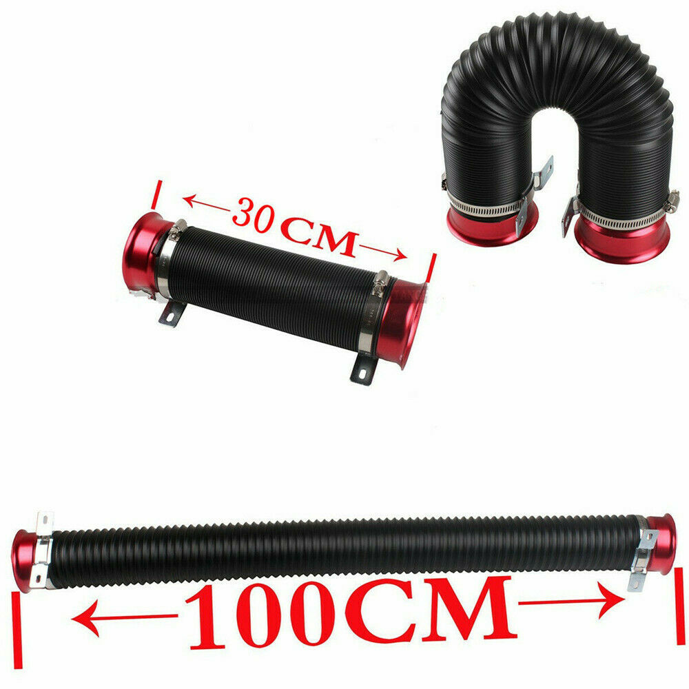 3" 76MM Flexible Adjustable Car RAM/COLD Air Intake Piping Turbo Duct Inlet Hose