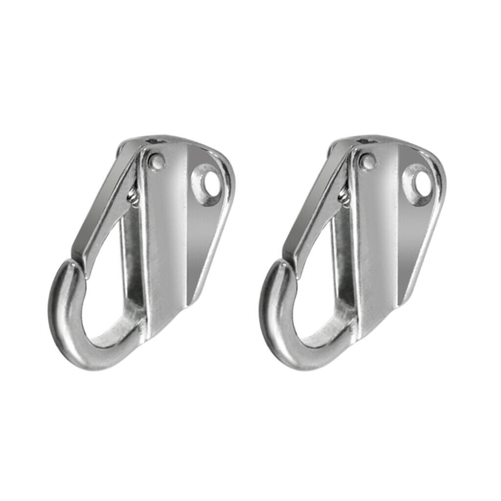 2 Pieces Marine Grade Stainless Steel Spring Hooks Fending Boat