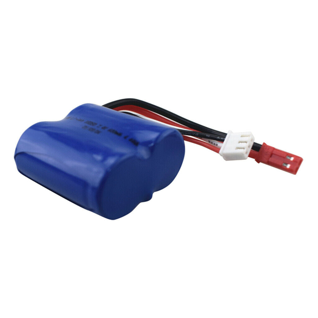 2Pcs 7.4V 600MAH Lithium Polymer Battery for EB02 RC Boat Yacht /Car Accs