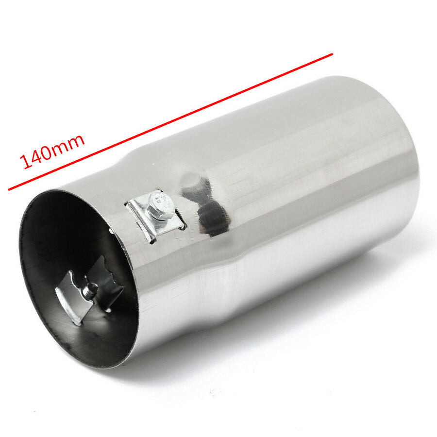 Universal Chrome Stainless Steel Round Exhaust Tail Pipe Tip Muffler Car Vehicle