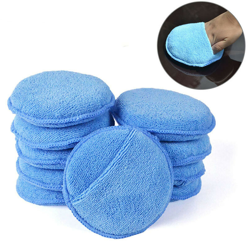 Microfiber Wax Applicator Pad 5" Ultra soft with Finger Pocket Polish for .l8