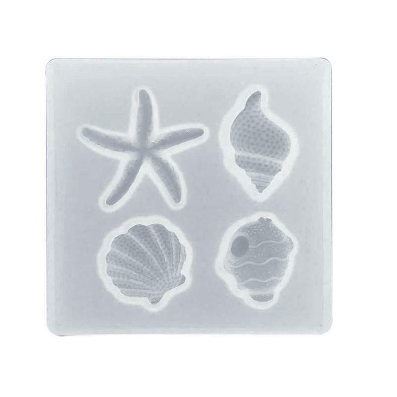 DIY Crafts Mould Crystal UV Epoxy Shell Starfish Mold Handmade Pendant Silicone
