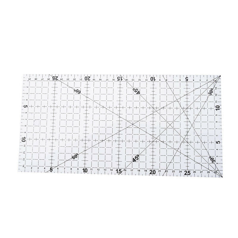 1Pc patchwork ruler quilting tools acrylic material transparent ruler scale D TL