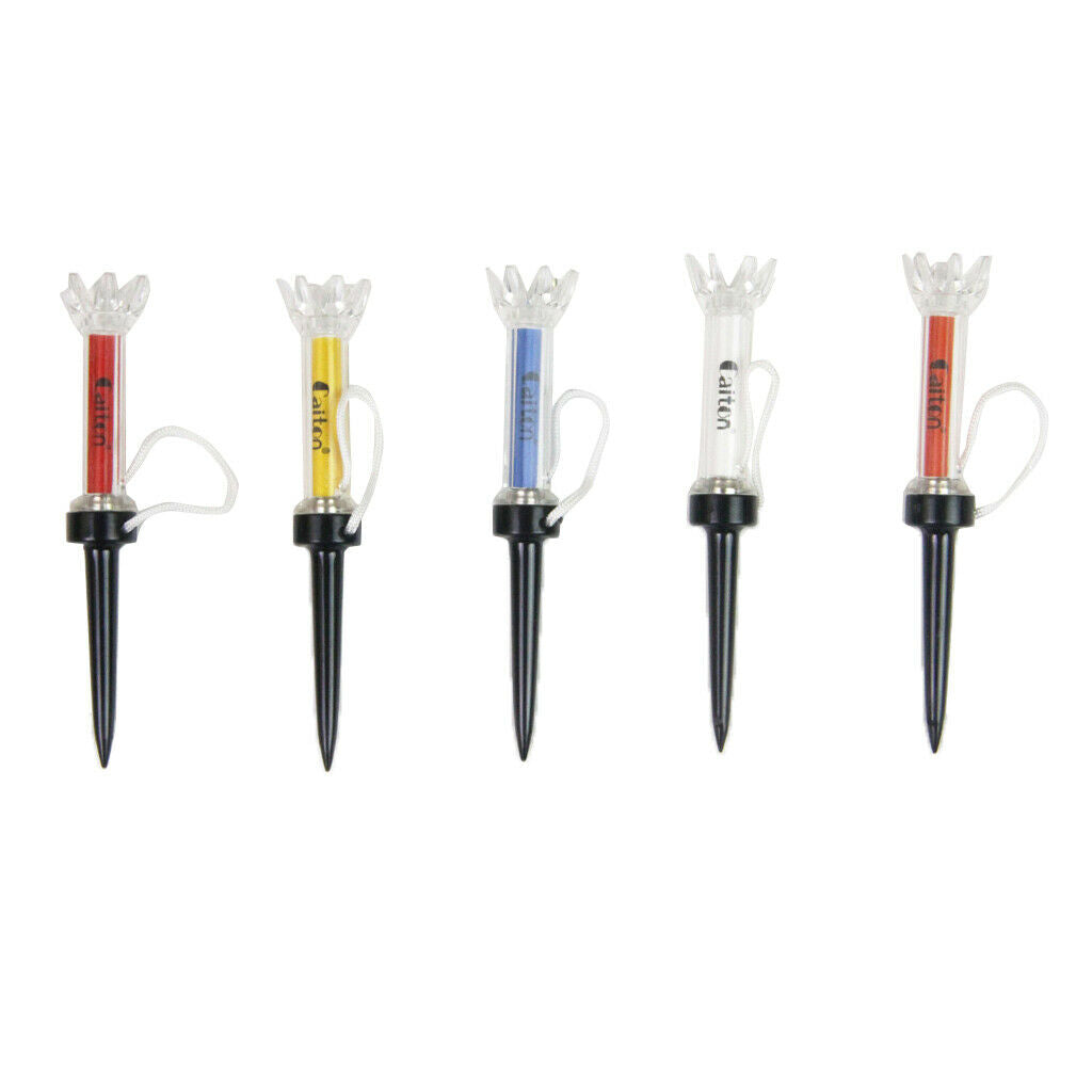 5 Pieces Golf Tees Plastic Double Layer Nails Golfer Training Accessories