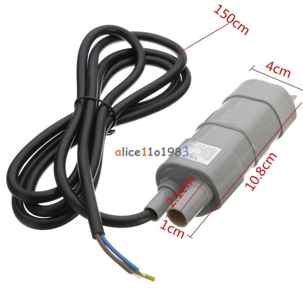 12V DC 1.2A Micro Submersible Motor Water Pump 5M 14L/Min 600L/H 6-15V Useful