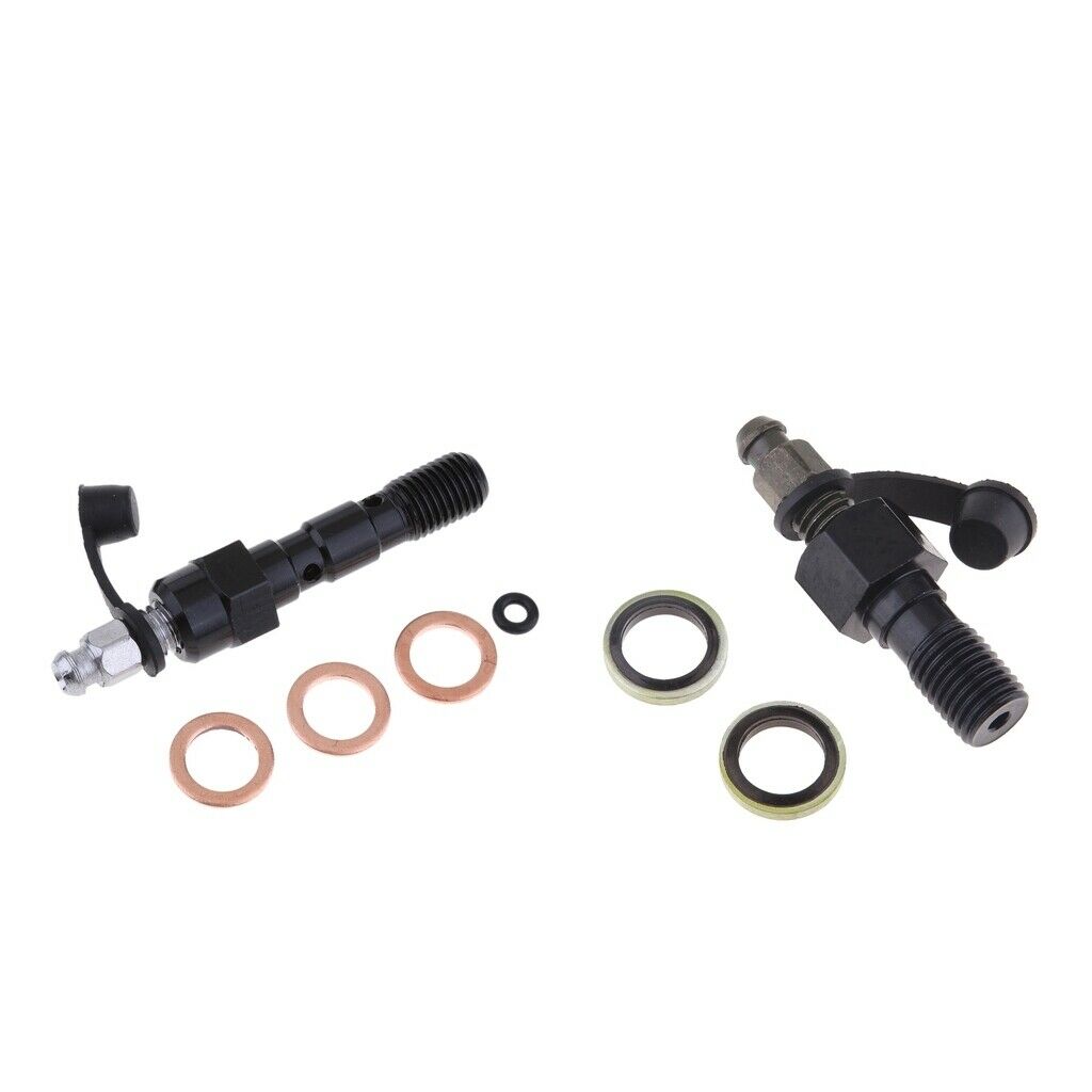 2pcs Motorcycle Brake Caliper Banjo Bolt & Bleed Nipple/Screw M10 x 1.25mm