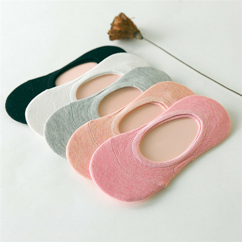 5 pairs Women Soft Candy Color Cotton Short Fashion Ankle Socks Random Color NDD