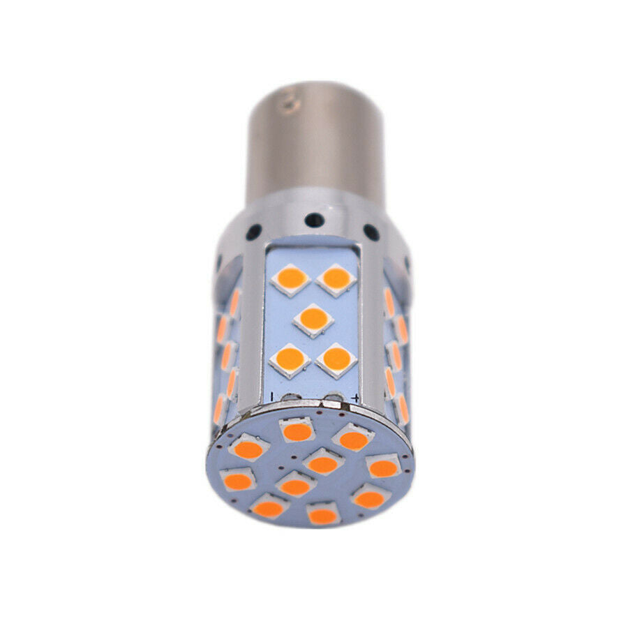 2Pcs Super Bright Amber BAU15S 7507 PY21W 1156PY LED Bulb for Turn Signal Light