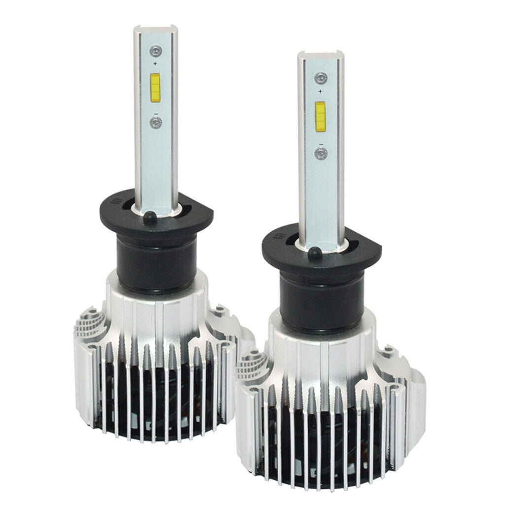 2 Pieces H1 LED High Beam Fog Light Bulb Kit 72W 7600LM - 6000K Cool White
