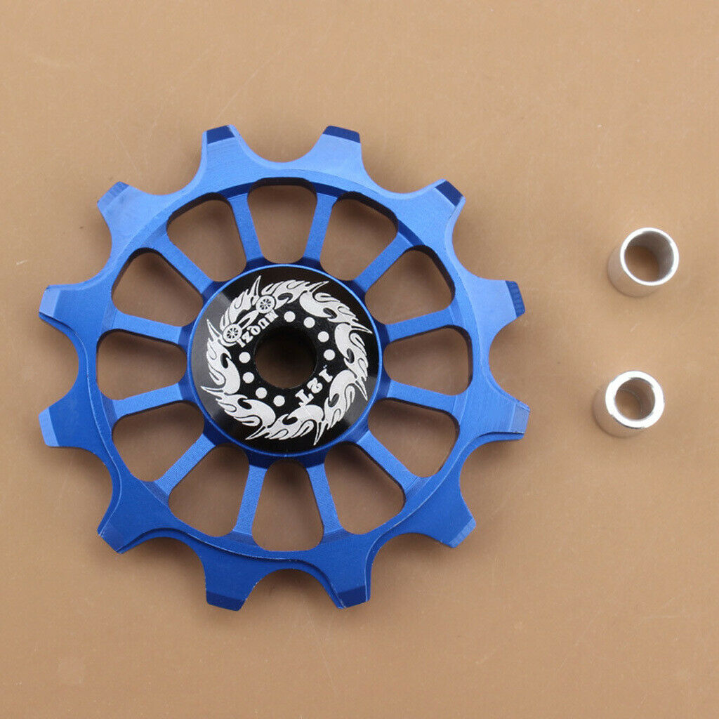 Bike Jockey Wheel Bicycle Rear Derailleur Ceramic Guide Pulley 12T, Blue
