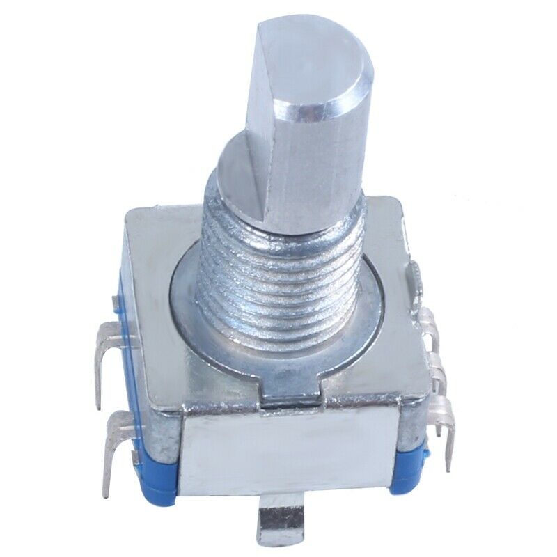 20-point shaft Detents encoder and 360 degree rotary with push button Blue + SQ7