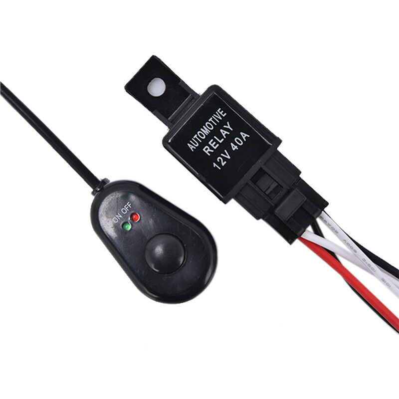 12V 40A Remote Control Wiring Harness Strobe Switch Relay LED Fog Light Bar BDAU