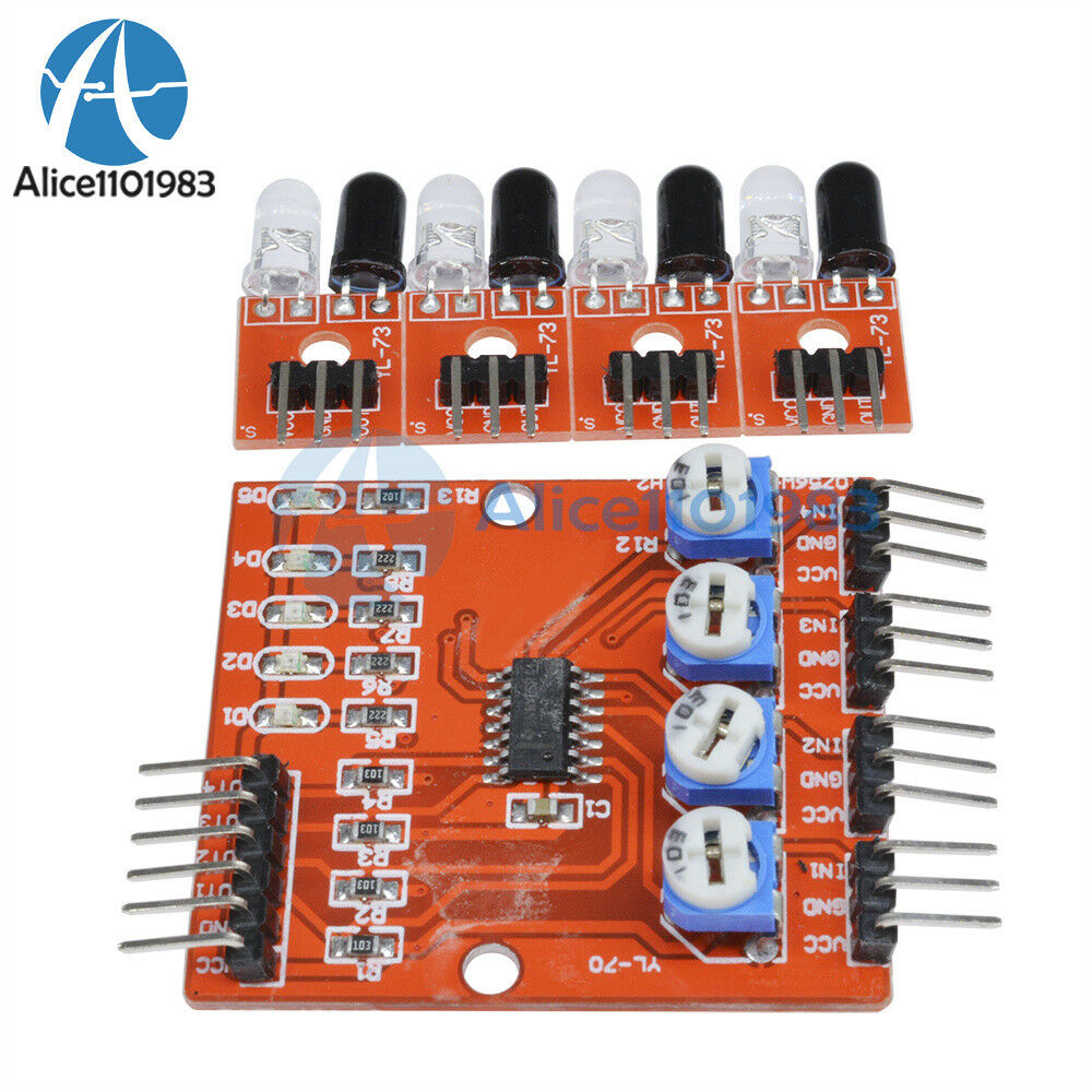 4-Channel Four Infrared Detector Tracked Photoelectricity Sensor For Smart Car