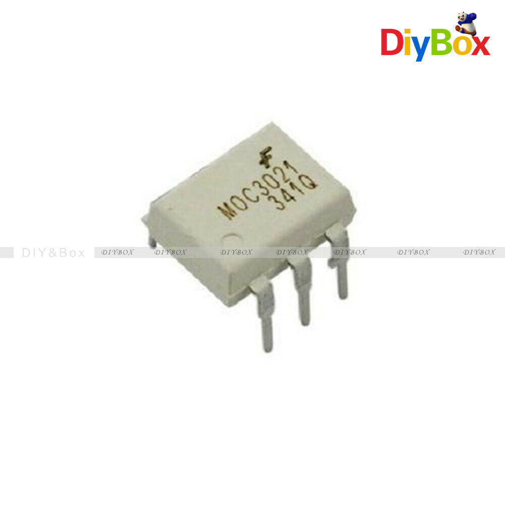 10PCS Fairchild MOC3021 Random-Phase Optoisolators Triac Driver Output DIP 6 IC