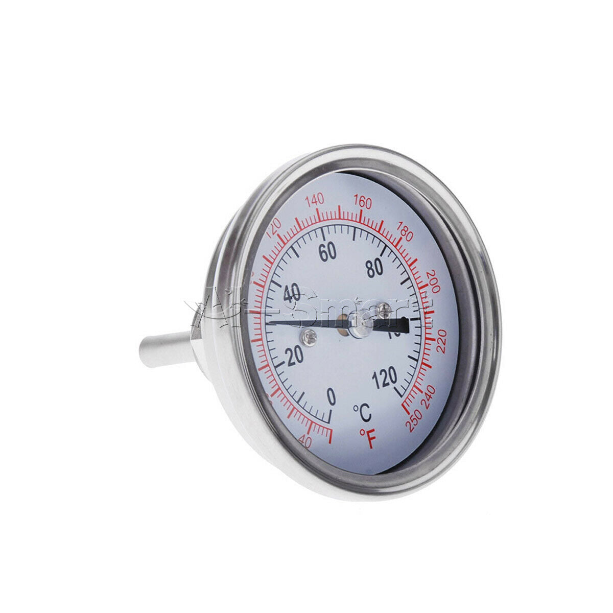 Stainless Steel Celsius Fahrenheit Thermometer 0-120â„ƒ Analog With Double Scale