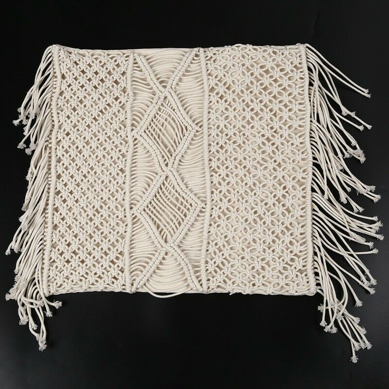 Cotton Linen Macrame Hand-Woven Cotton Thread Pillow Covers Geometry Bohemia CQ2