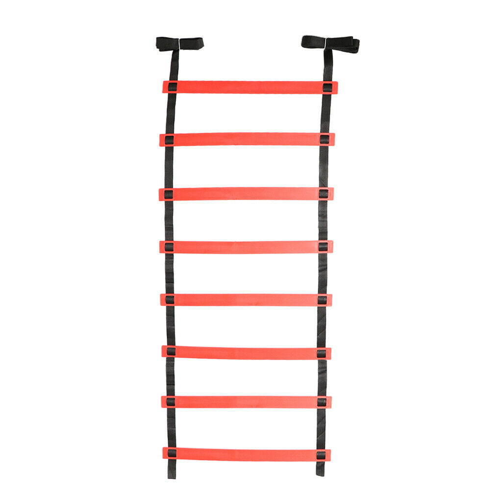 Flat Rung Agility Ladder for Soccer Football Rugby Training 13Ft Red