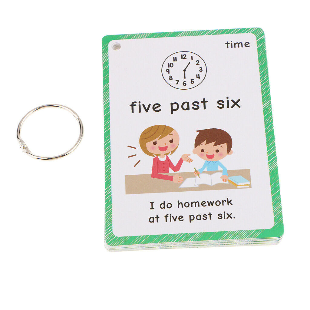 Preschool Education Word Flash Time Phrase Card 19pcs - Time Expression 19