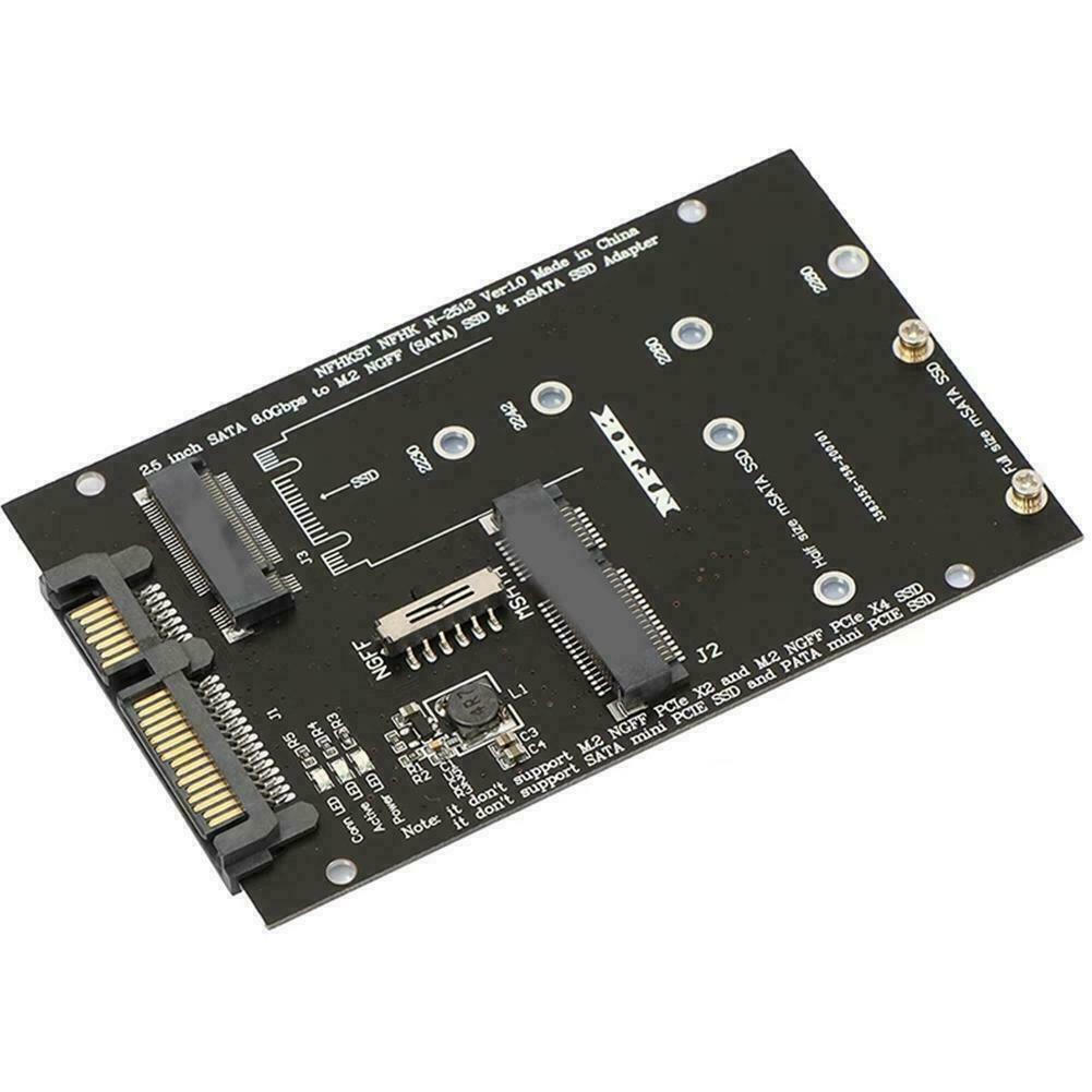 M.2 NGFF Msata SSD to SATA III 3.0 Adapter Card For PC 2280 Laptop 2260 NEW