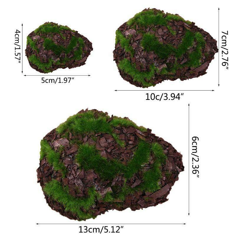 6 Pcs/pack Aquarium Simulated Moss Stone Artificial Foam Plant  Fish Tank Decor