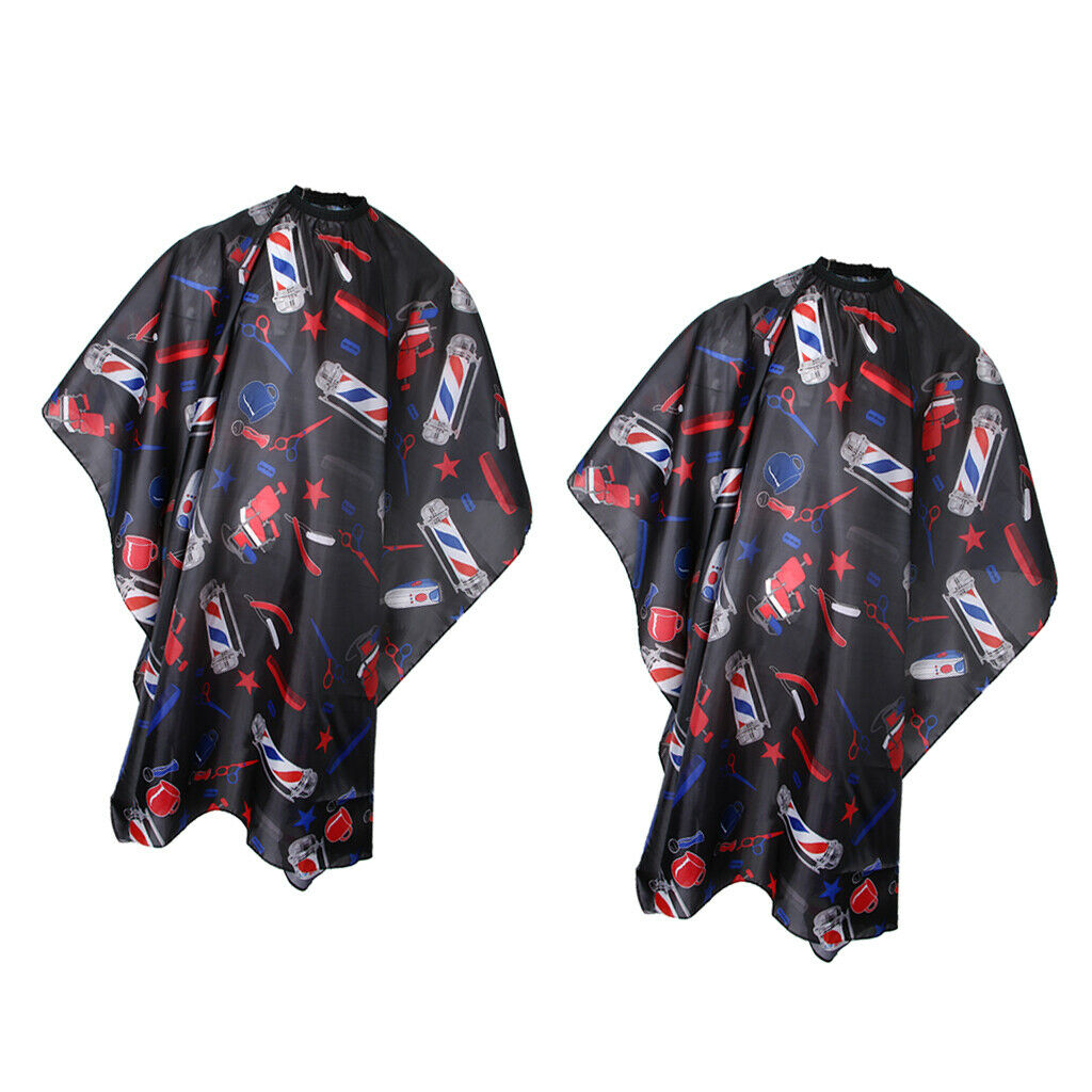 2Pcs Professional Haircut Cape Barber Gown Hairdresser Dyeing Apron Cloth
