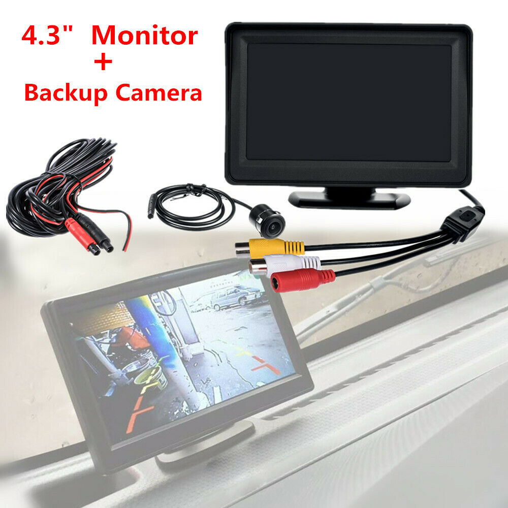 4.3" Car LCD Display Rearview Monitor Reverse w/1080P Night Vision Backup Camera