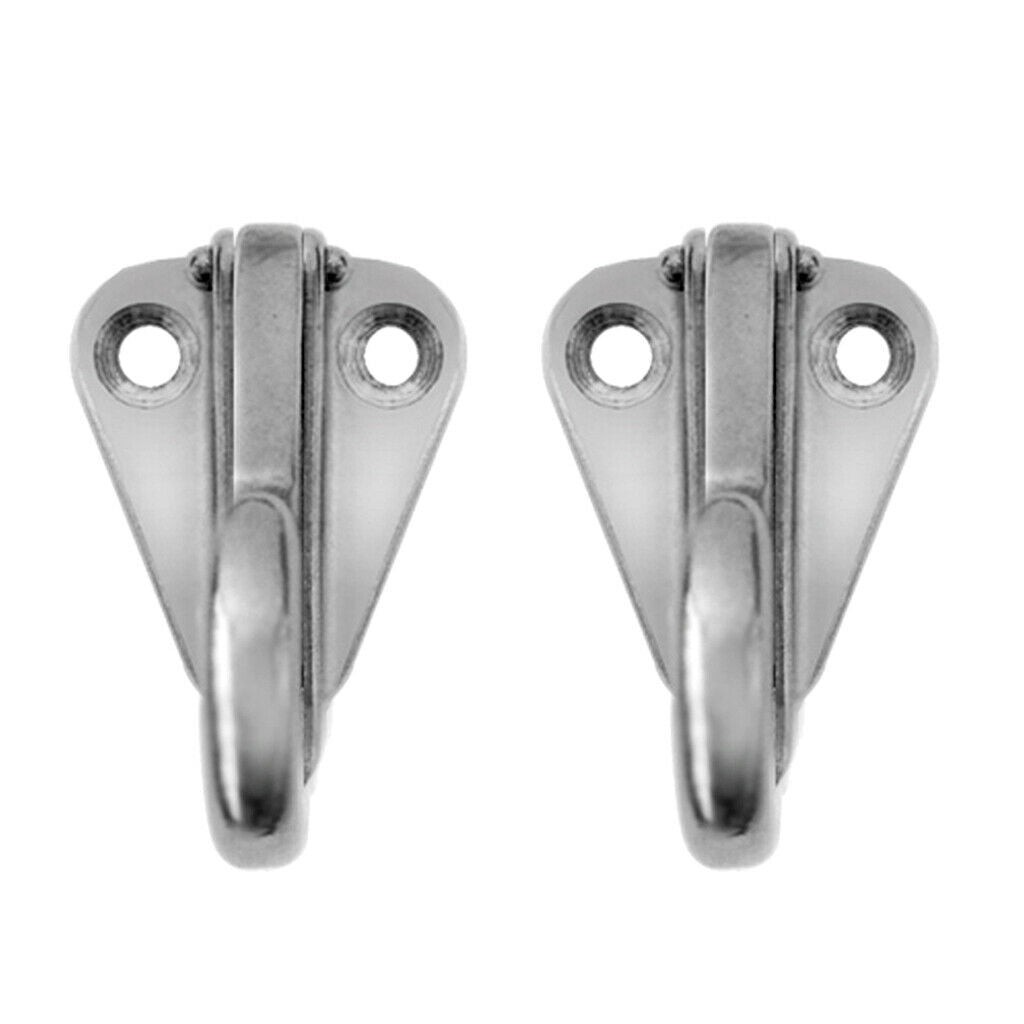 2PCS Stainless Steel Marine Grade Fender Fending Spring Hook Ship Hardware