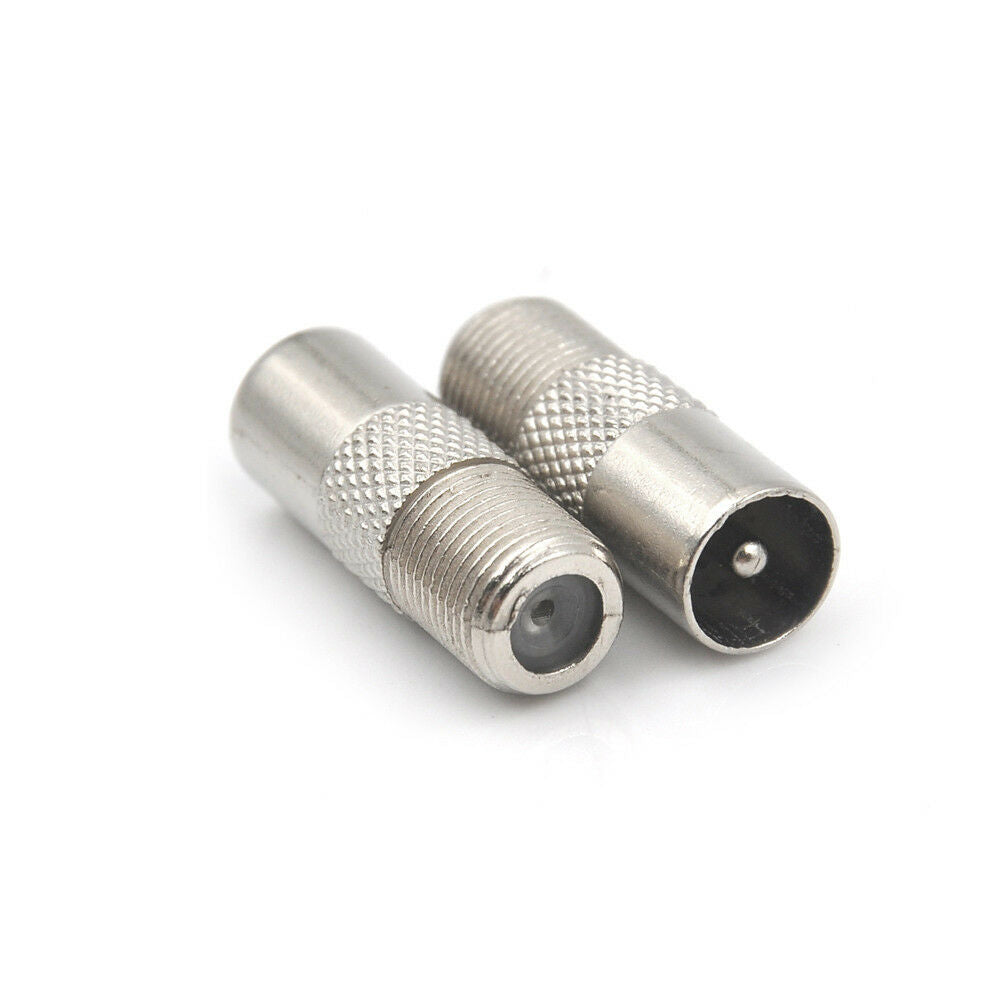 5Pcs F Type Female To TV Aerial RF Coaxial Male Connector Adapter Plu.l8