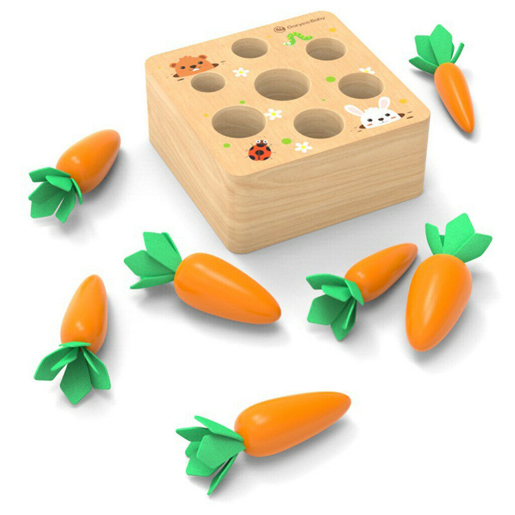Wooden Carrot Board Finger Flexibility Kit Early Educational Color Gift