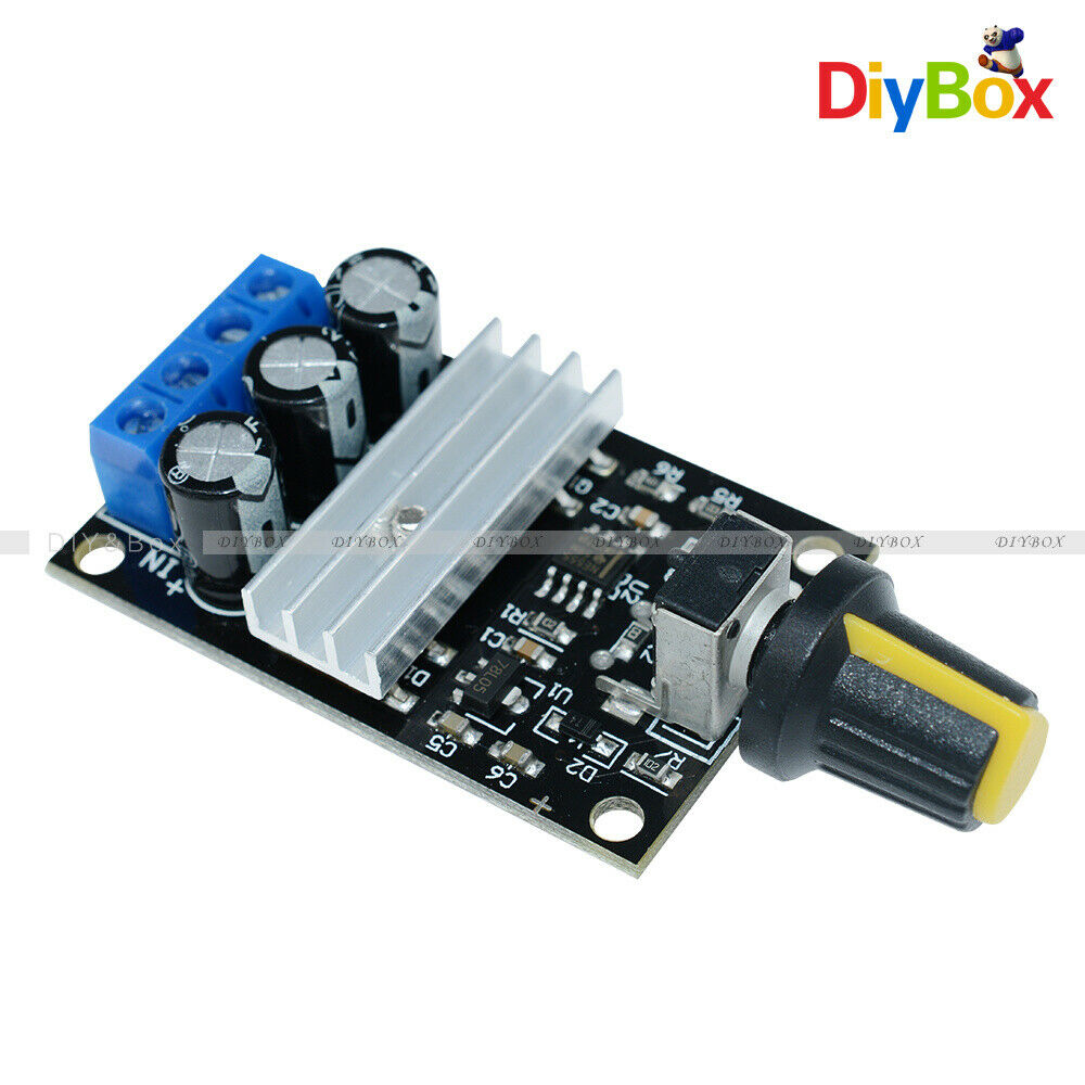 DC 6V 12V 24V 28V 3A PWM Motor Speed Control Switch Controller Black For DC Moto