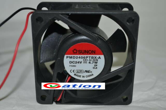 For SUNON PMD2406PTBX-A (2).U.GN fan 6025 24V 2wire #MF81 QL