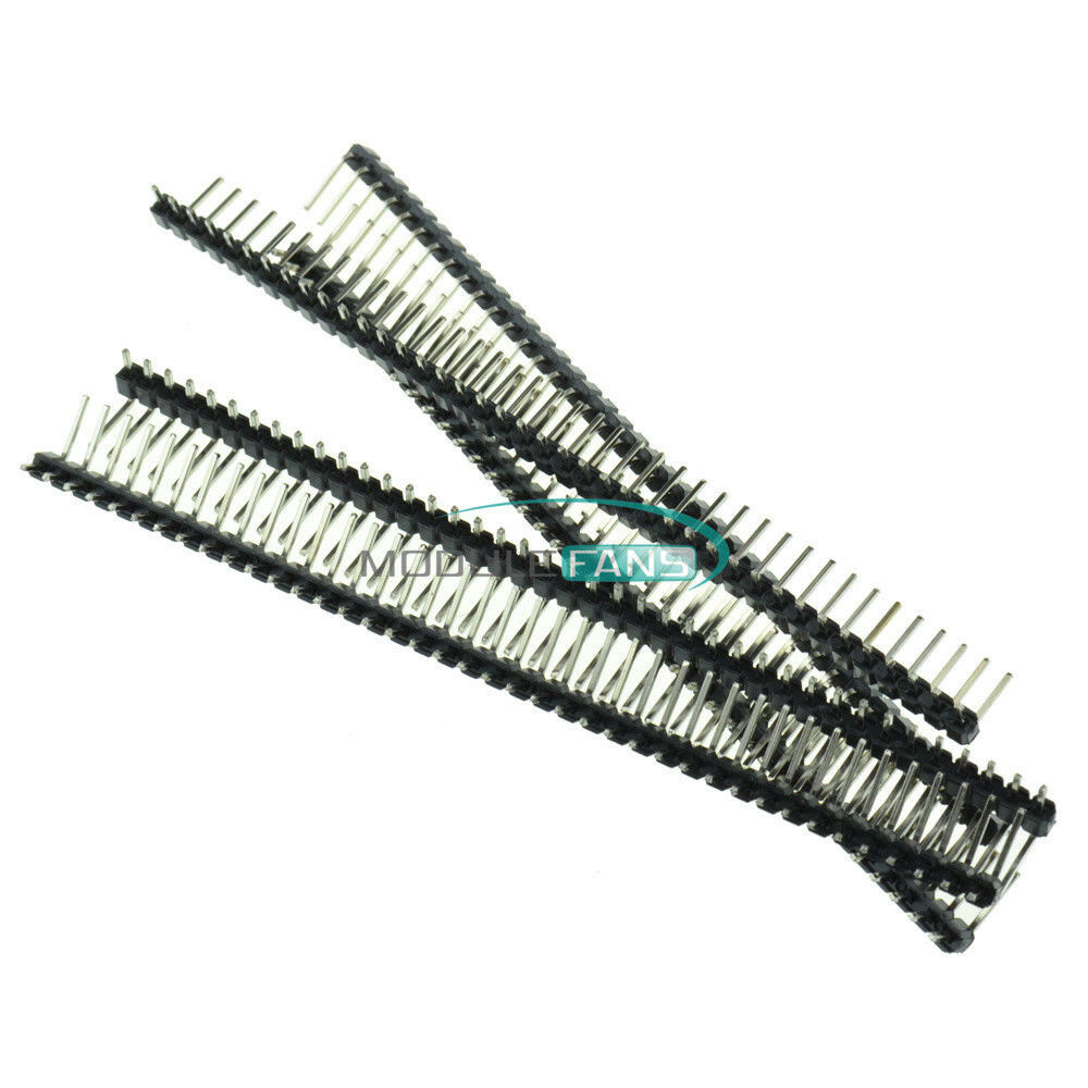 20PCS 40 Pin 2.54mm Right Angle Single Row Male Pin Header PCB  for Arduino