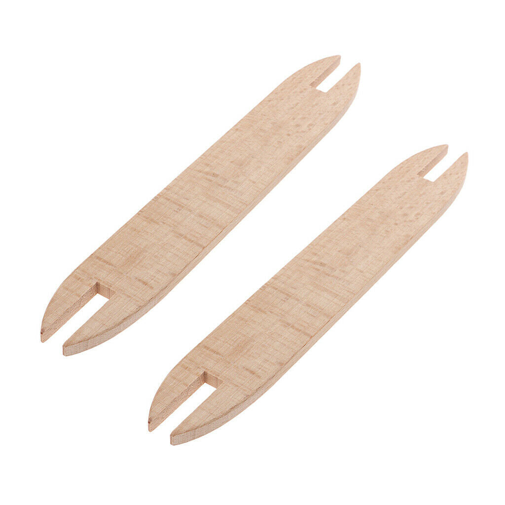 2pcs Wooden Shuttle Sticks For Knitting 6.1in (155mm) Handcrafts Parts