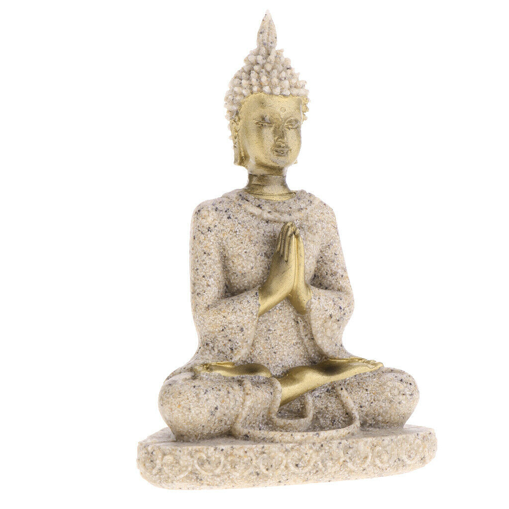 Oriental Asian Buddha Statue Sandstone Sculptures for Home Office Decoration