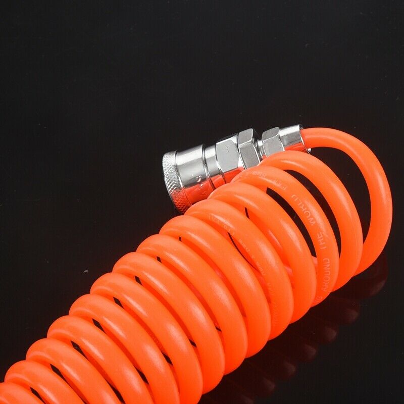 6M 19.7Ft 8mm x 5mm Flexible PU Recoil Hose Tube for Compressor Air Tool T3C9C9