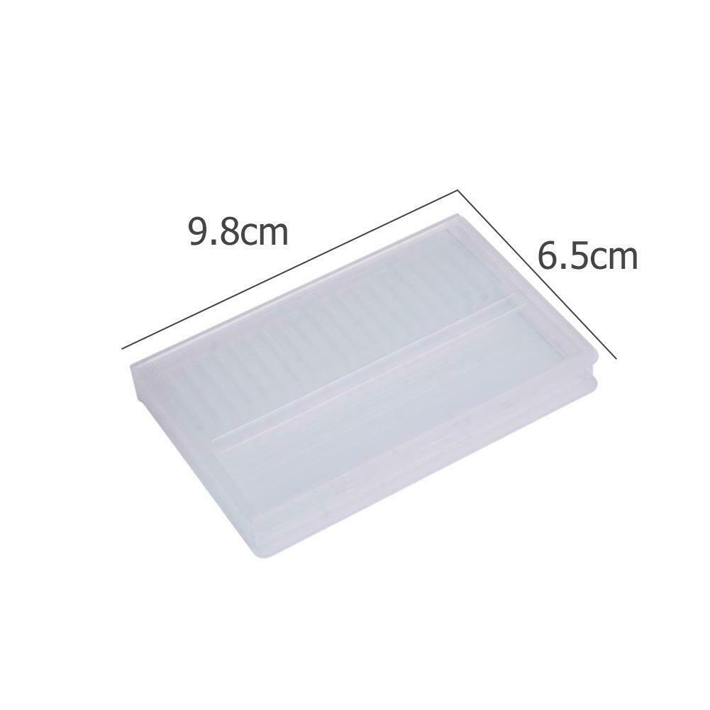 Nail Art 20 Holes Slots Drill Bit Holder Display Grinding Heads Storage Box @
