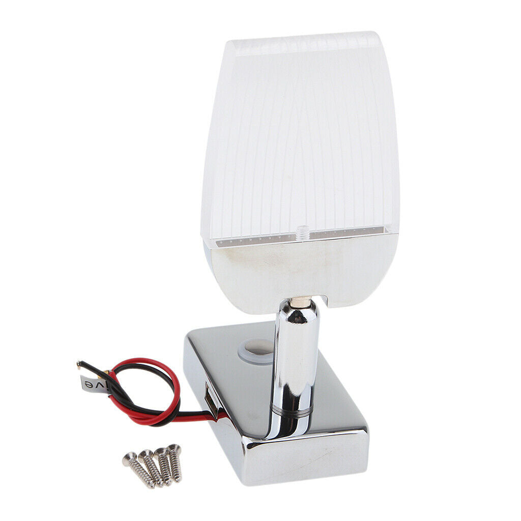 2pcs LED Reading Light Touch Control Dimmable Marine RV USB Port Adjustable
