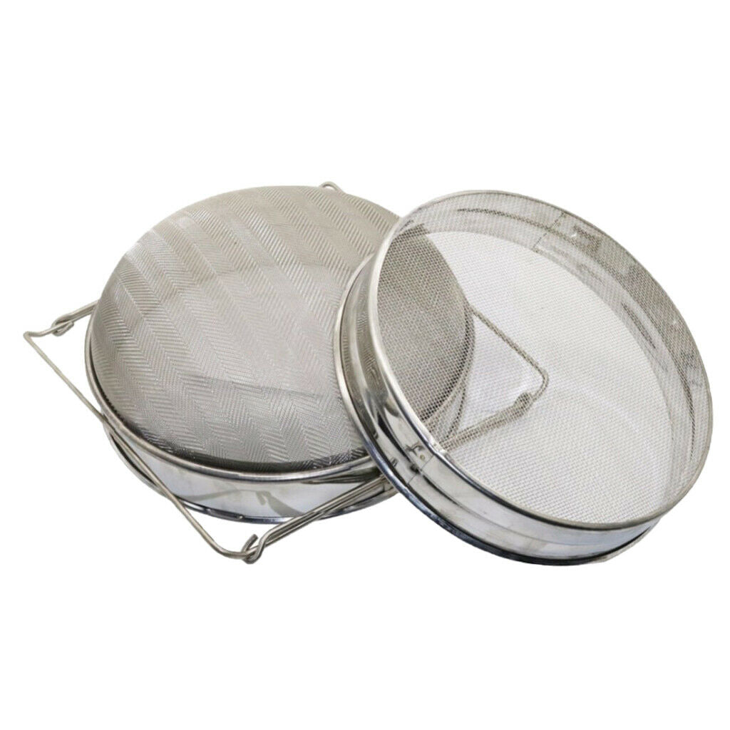 Stainless Steel Honey Strainer Double Sieve -- Bee Keeping Equipment Filter with